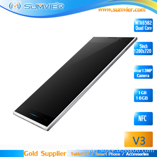 Hottest Mtk6582 Quad Core 5.0inch Screen Support Nfc OTG Ogs Inw V3 Smart Phone